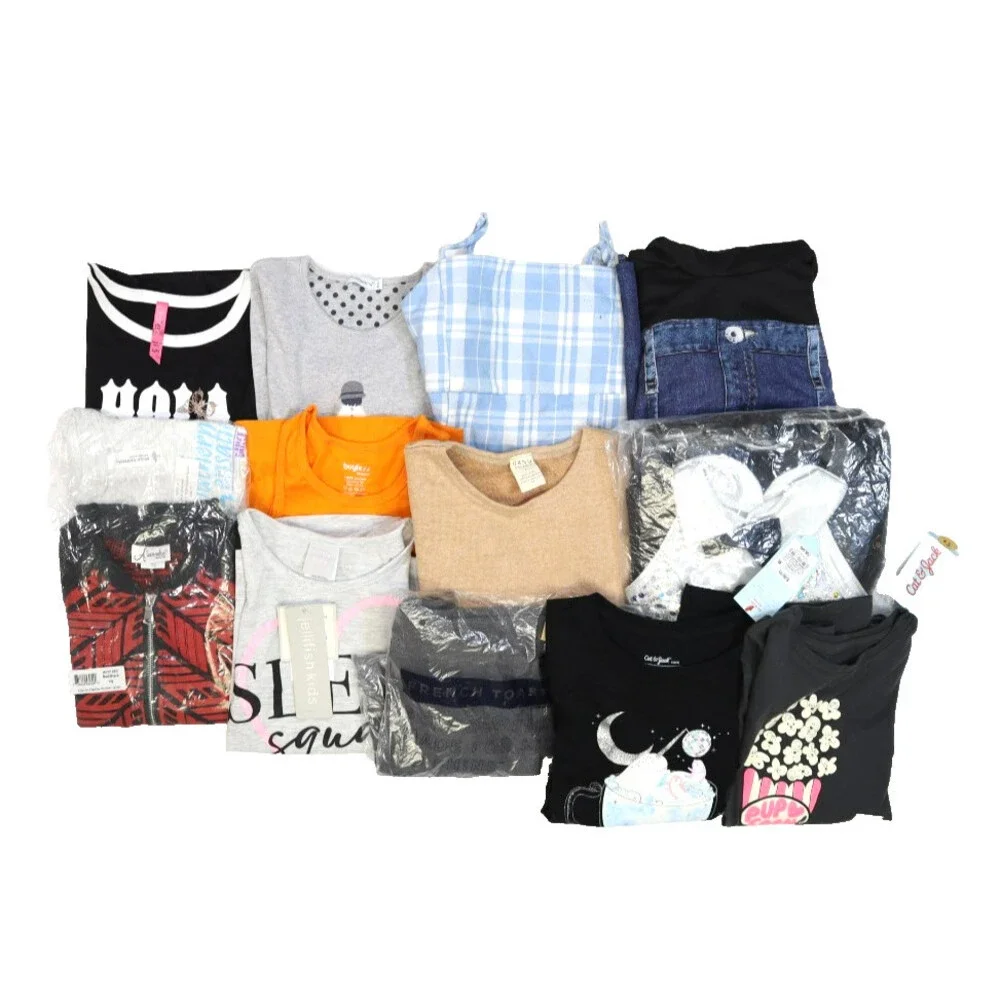 Wholesale Bulk Lot Of 13 Girls Size Small 6/7 Mixed Season Tops Bottoms Dresses